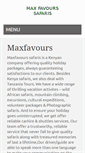 Mobile Screenshot of maxfavourssafaris.com